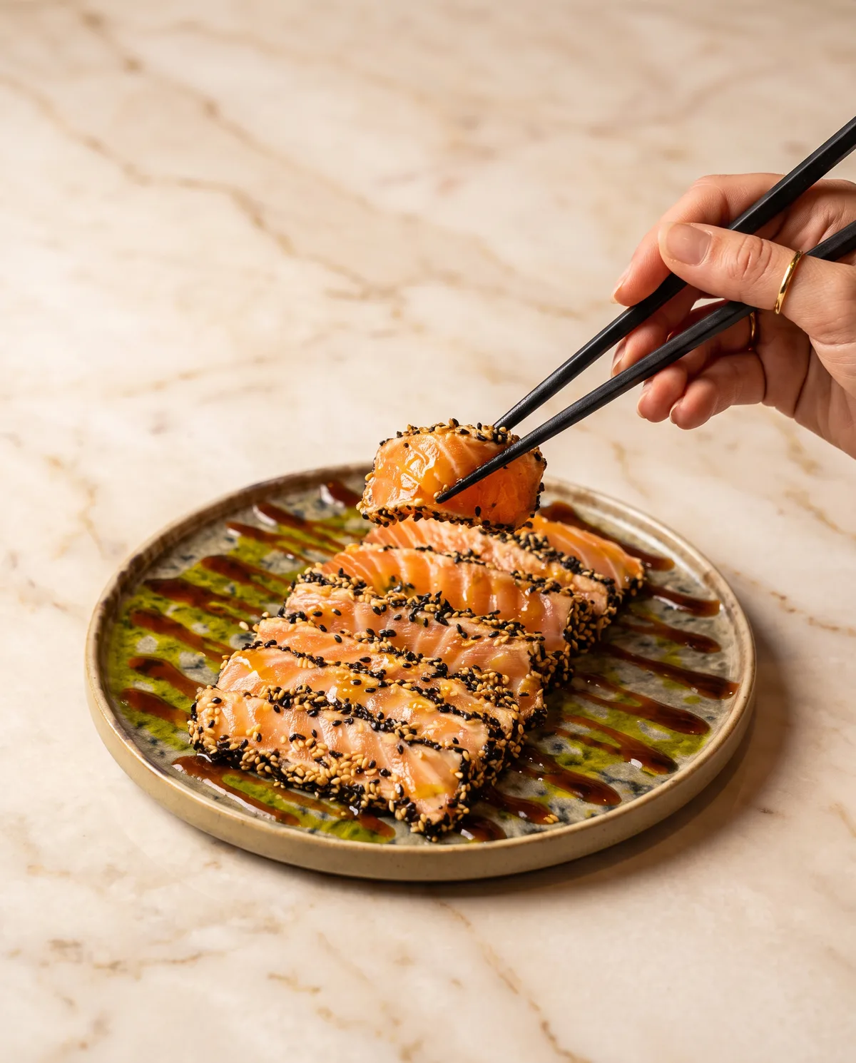Salmon tataki